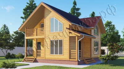 Проект каркасно-щитового дома Д–67